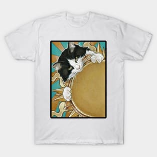 Cats Love The Sunshine - Black Outlined Version T-Shirt